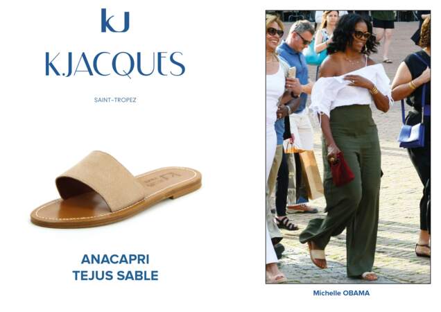 Michelle Obama porte le modèle Anacapri de K.Jacques.