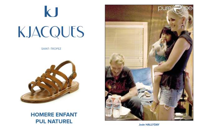 Jade Hallyday porte le modèle Homère pour enfant de K.Jacques.