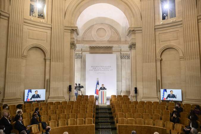 Emmanuel Macron à la commémoration du bicentenaire de la mort de Napoléon ce mercredi 5 mai à Paris 