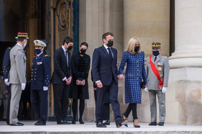 Emmanuel Macron et Brigitte Macron ce mercredi 5 mai à Paris