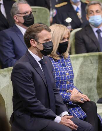 Emmanuel et Brigitte Macron ensemble lors de la commémoration du bicentenaire de la mort de Napoléon ce mercredi 5 mai à Paris 