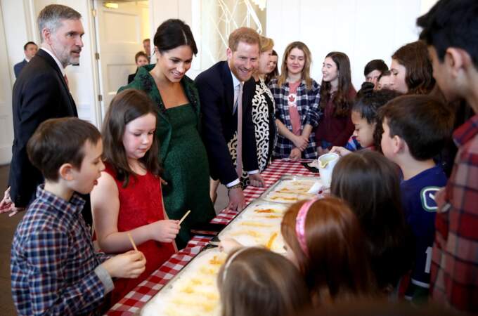 11 mars 2019 : Meghan et Harry participent à une rencontre avec des enfants à la Maison du Canada de Londres
