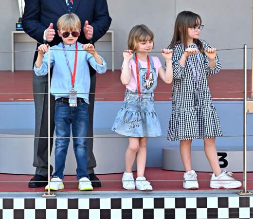 Les enfants du prince Albert II de Monaco assistent au E-Prix De Monaco 2021