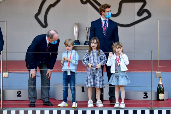 La famille de Monaco sur le podium du E-Prix de Monaco 2021