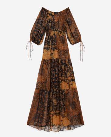 Robe longue imprimée, 415€, The Kooples