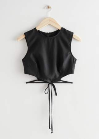 Cropped Asymmetric Tie Top, 49€, &Other Stories