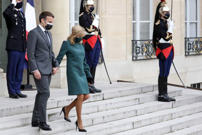 Emmanuel et Brigitte Macron au palais de l'Élysée ce mercredi 12 mai 