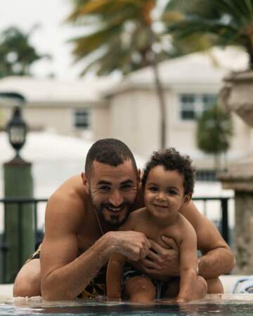 Karim Benzema et son fils Ibrahim, son portrait craché. 