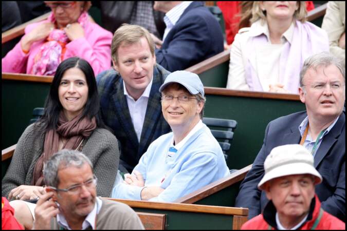 Bill Gates à Roland-Garros en 2009