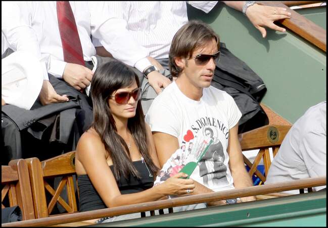 Robert Pires et Jessica Le Marie en 2009 à Roland-Garros