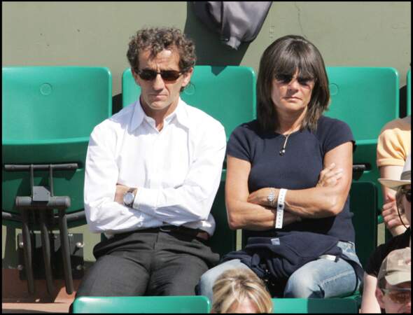 Alain Prost et son épouse à Roland-Garros en 2006