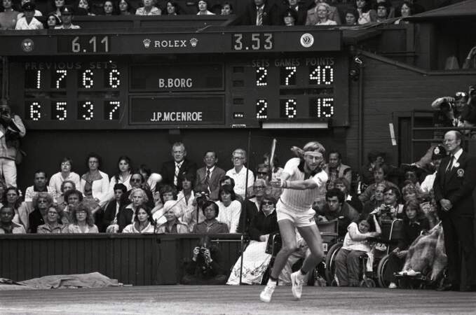 Bjorn Borg contre John McEnroe en finale de Wimbledon en 1980