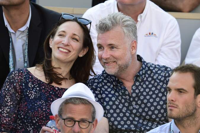 Darren Tulett et sa femme Magali Falconetti dans les tribunes de Roland Garros, le 31 mai 2019.