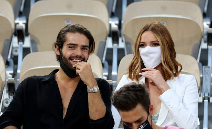 Renan Pacheco et Maëva Coucke dans les tribunes des Internationaux de France de Tennis de Roland Garros à Paris. Le 9 juin 2021