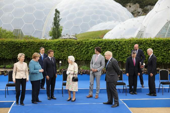 La reine Elizabeth II rencontre les différents leaders du monde, le 11 juin 2021, en Angleterre