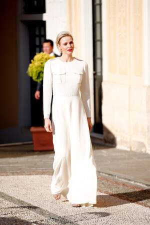 17 juin 2015 : Charlene de Monaco, superbe en robe Ralph Lauren lors du Festival de Télévision de Monte-Carlo