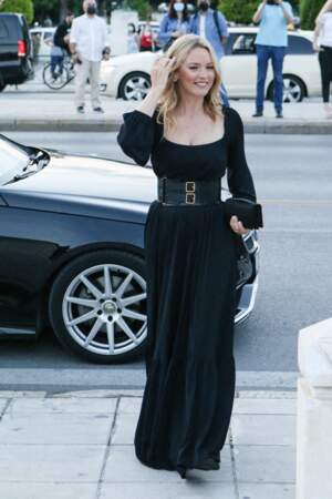 Virginie Efira lors du photocall avant le défilé Dior en Grèce, ce jeudi 17 juin.