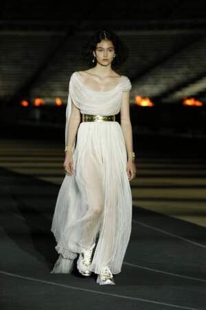Défilé Dior prêt-à-porter collection Croisière 2022, au Stade panathénaïque d'Athènes, en Grèce.