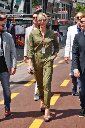 26 mai 2018 : la combinaison sporty chic de Charlene au Grand Prix de Monaco
