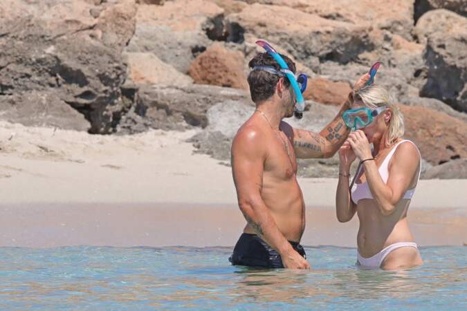 Robin Wright et son mari Clément Giraudet à Ibiza le 20 août 2018