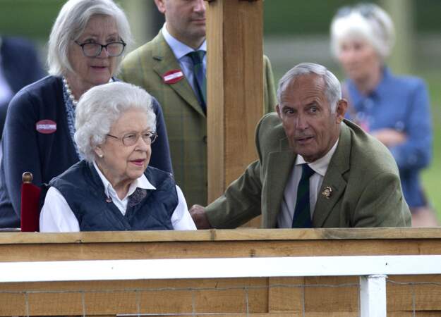 La Reine a assisté, ce 2 juillet 2021, à la course hippique "Royal Windsor Horse Show", le 2 juillet 2021 à Windsor.