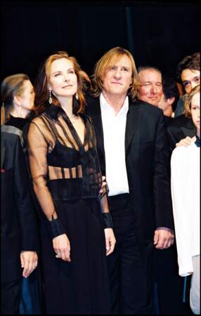 Gérard Depardieu et Carole Bouquet au Festival de Cannes en 1998.