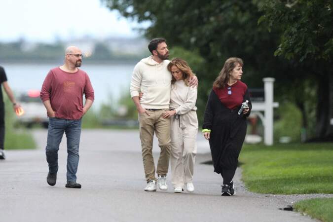 Dix-sept ans après leur rupture, le retour de flamme est incontestable entre Jennifer Lopez et Ben Affleck aperçus dans les Hamptons à New York, le dimanche 4 juillet 2021