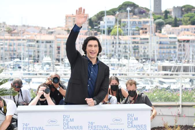 Adam Driver avant la projection du film "Annette", lors du 74ème festival international du film de Cannes, le 6 juillet 2021