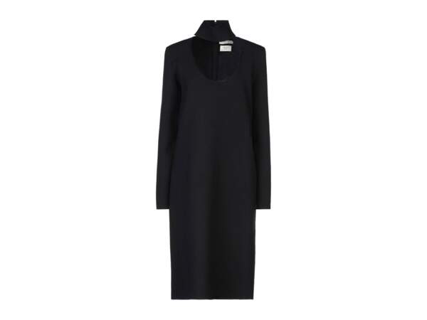 Robe noire longueur genoux, 377€ au lieu de 413€, Bottega Veneta