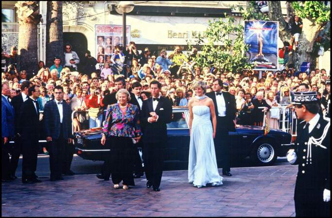 Le prince Charles et la princesse Diana au Festival de Cannes en 1987
