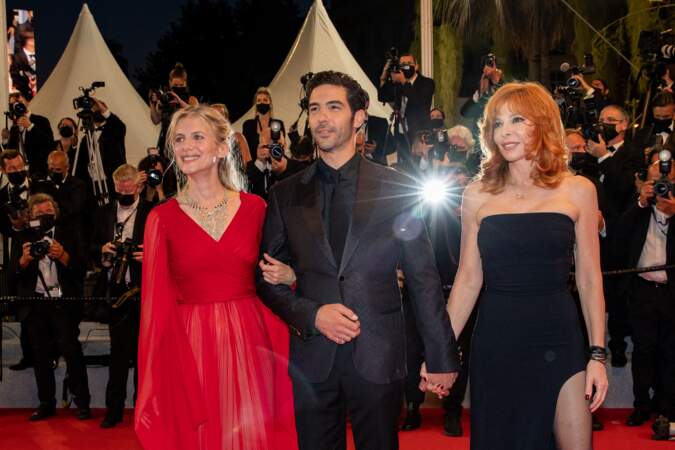 Mylène Farmer avec Mélanie Laurent et Tahar Rahim ce samedi 10 juillet sur le tapis rouge du Festival de Cannes 