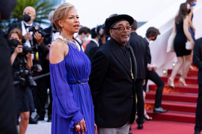 Spike Lee et sa femme Tonya Lewis Lee le 11 juillet 2021 à Cannes