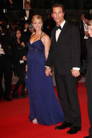 Reese Witherspoon enceinte et glamour avec Matthew McConaughey au festival de Cannes en mai 2012