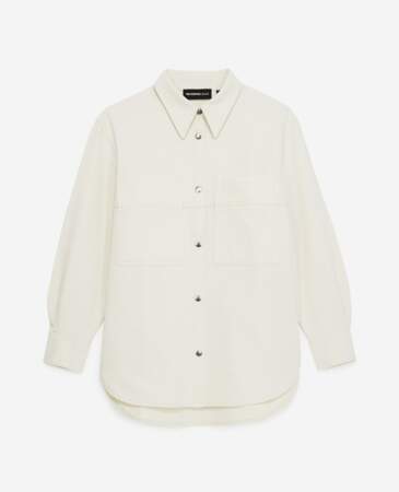 Chemise blanche en jean ample, 215€, The Kooples