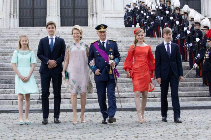Le couple royal était accompagné de ses quatre enfants pour l'occasion. 