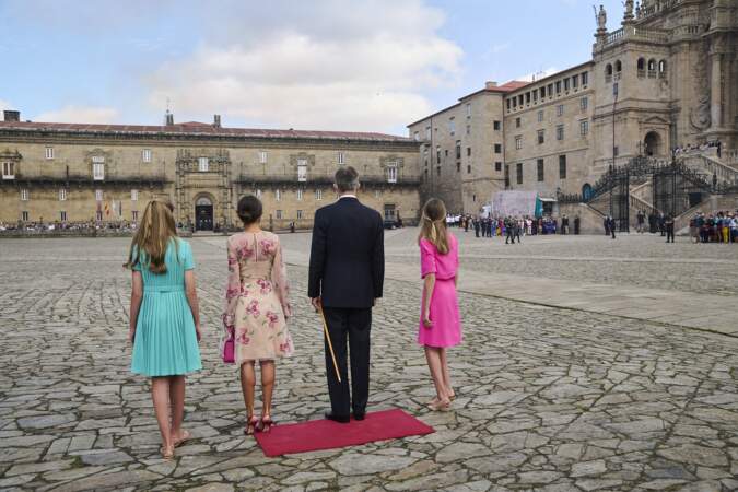 La famille royale d'Espagne célèbre  la fête nationale de la Galice, le 25 juillet