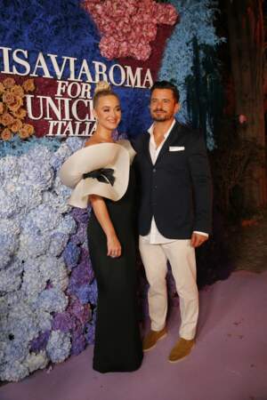Katy Perry et Orlando Bloom très chic à la soirée LuisaViaRoma UNICEF Summer Gala 2021 à Capri en Italie le 31 juillet 2021.  