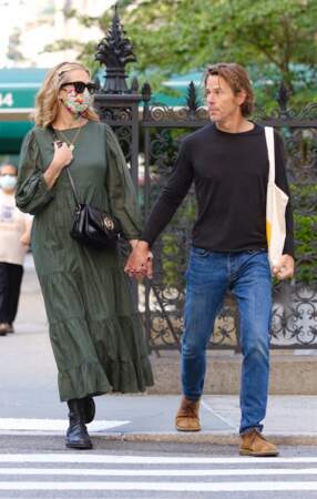 Julia Roberts, avec son époux Danny Moder à Manhattan, le 2 août dernier