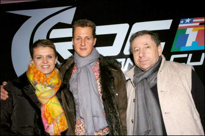 Jean Todt avec Michael et Corinna Schumacher en 2000