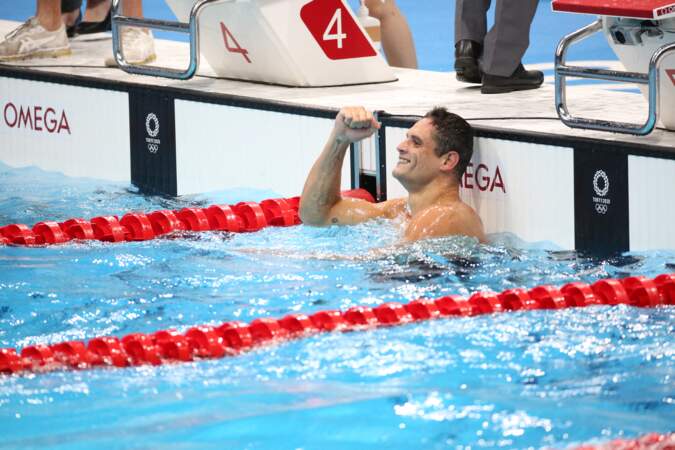 Il a remporté sa médaille lors de l'épreuve de 50 m nage libre. 