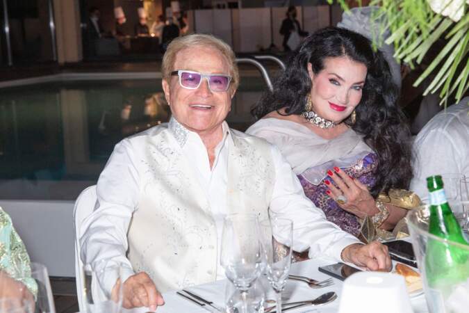 Orlando et Lamia Khashoggi lors de la fête d'anniversaire de Massimo Gargia, le 20 août