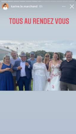 Après 4 ans de vie commune, toute la famille était présente pour célébrer ce mariage sous les yeux de Karine Le Marchand