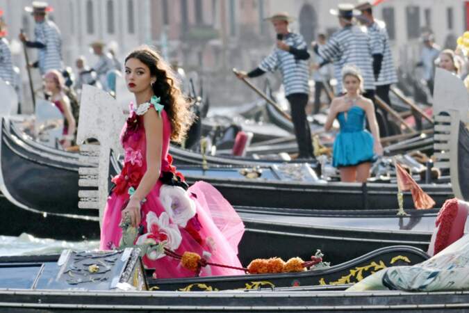 Deva Cassel, la fille de Monica Bellucci et Vincent Cassel au défilé Dolce & Gabbana à Venise