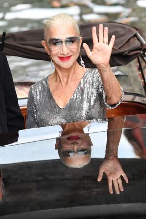 Helen Mirren sublime pour assister au défilé de Dolce & Gabbana, à Venise, le 30 août 2021.