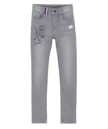 Jean gris clair en coton et polyeste, 19,99€
