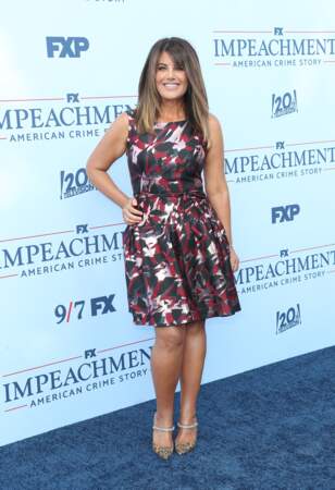 Monica Lewinsky sous le feu des projecteurs pour présenter la série "Impeachement" co-produit aux côtés de Ryan Murphy, à Los Angeles, le 1er septembre 2021.