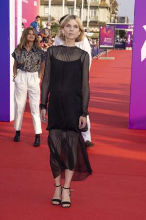 Clémence Poésy sur le tapis rouge du festival du cinéma américain de Deauville, le 3 septembre