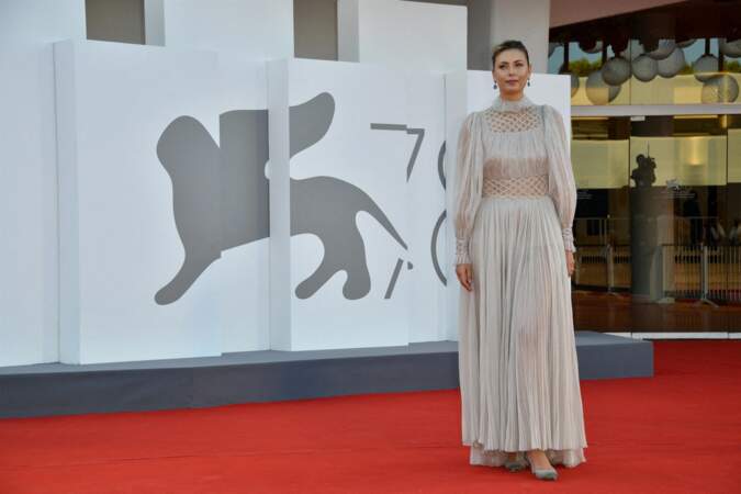 Maria Sharapova à la première du film Illusions perdues lors du festival international du film de Venise.