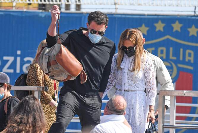 Jennifer Lopez et Ben Affleck lors de leur arrivée à la Mostra de Venise