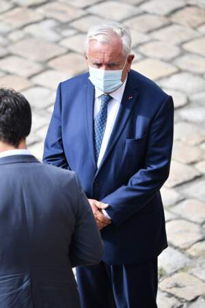 Jean-Pierre Raffarin lors de l'hommage national à Jean-Paul Belmondo dans la cour des Invalides, à Paris, le jeudi 9 septembre 2021.
